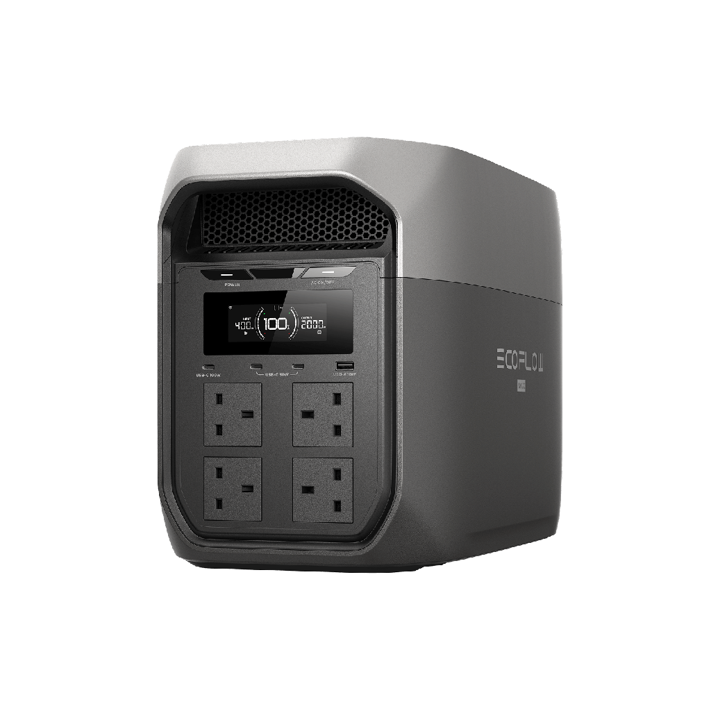 EcoFlow DELTA 3 Max, station électrique 2 048 Wh, 2 400 W (UK, prises type G)