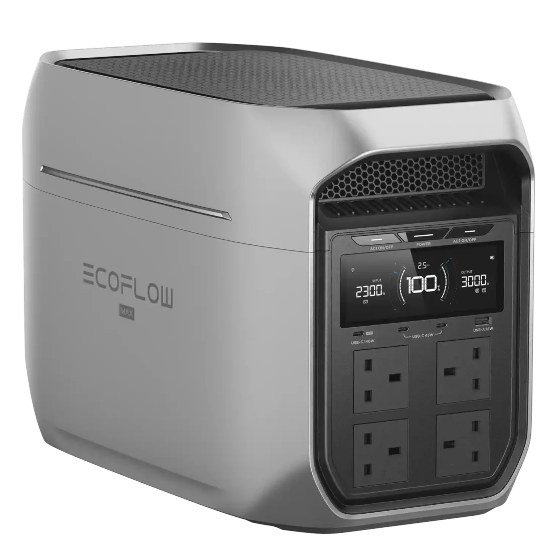 EcoFlow DELTA 3 Max, station électrique 2 048 Wh, 2 400 W (UK, prises type G) 2