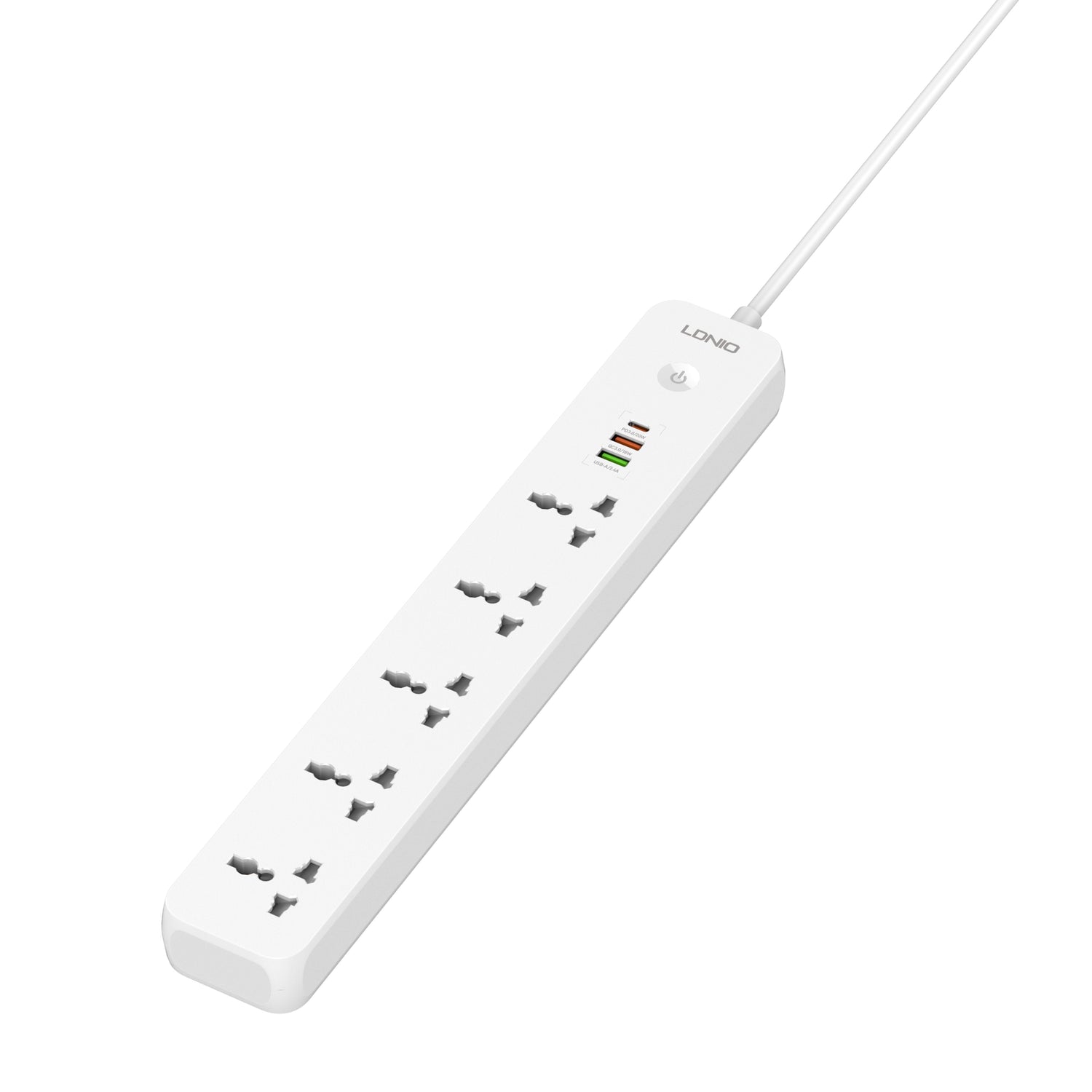 LDNIO SC5319 | 2500W PD & Prise de courant QC3.0 | Avec ports USB Type-C & de 38W 2